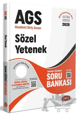 2025 AGS Ultra Serisi Sözel Yetenek (Türkçe) Soru Bankası - Karekod Çözümlü