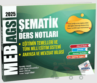 2025 MEB - AGS Eğitimin Temelleri ve Türk Milli Eğitim Sistemi ile Mevzuat Şematik Ders Notları