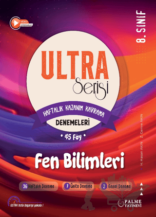 Ultra Serisi 8.Sınıf Fen Bilimleri Deneme Kitabı (45 Föy)