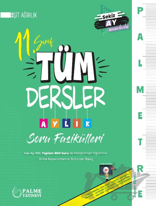 Palmetre 11. Sınıf Eşit Ağırlık Tüm Dersler Aylık Çalışma Fasikülleri