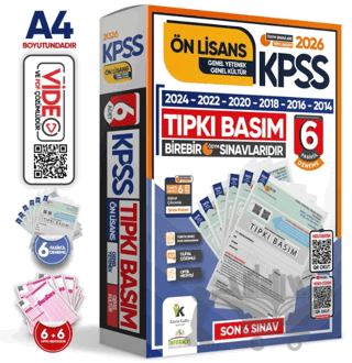 2026 KPSS Ön Lisans ÖSYM Çıkmış Soru Tıpkı Basım 6lı Deneme Paketi Türkiye Geneli Dijital Çözümlü