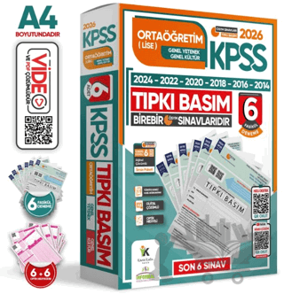 2026 KPSS Ortaöğretim-Lise ÖSYM Çıkmış Soru Tıpkı Basım 6lı Deneme Paketi TG Dijital Çözümlü