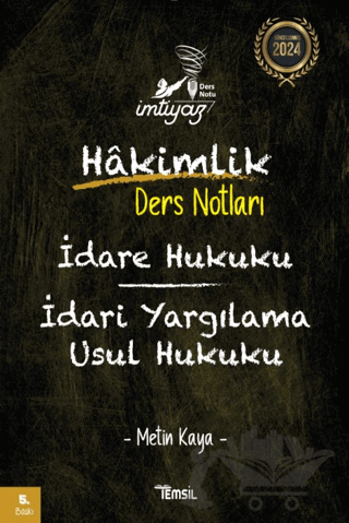 İmtiyaz İdare Hukuku İdari Yargılama Usul Hukuku Hakimlik Ders Notları