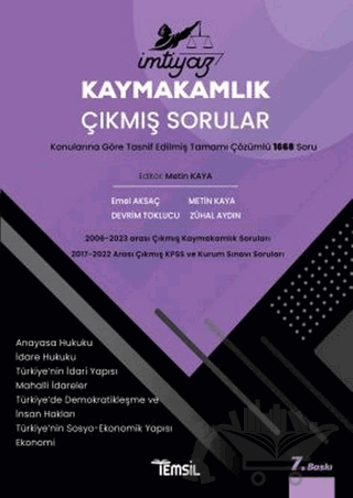 İmtiyaz Kaymakamlık Çıkmış Sorular
