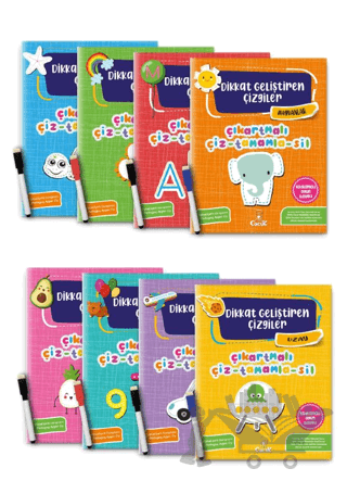 Dikkat Geliştiren Çizgiler Serisi (8 Kitap Takım)