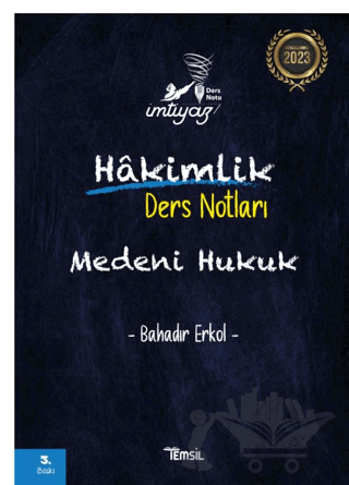 İmtiyaz Medeni Hukuk Hakimlik Ders Notları