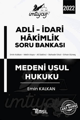 İmtiyaz Medeni Usul Hukuku Adli Hakimlik Soru Bankası