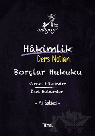 İmtiyaz Borçlar Hukuku Hakimlik Ders Notları