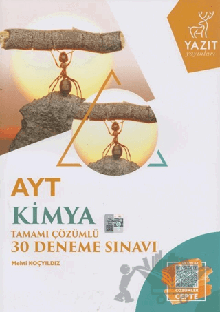 YKS AYT Kimya Tamamı Çözümlü 30 Deneme Sınavı