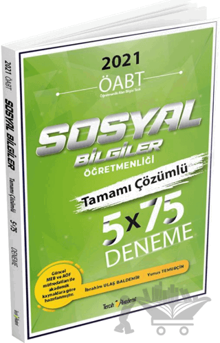 Tercih Akademi 2021 ÖABT Sosyal Bilgiler Öğretmenliği 5x75 Deneme Çözümlü