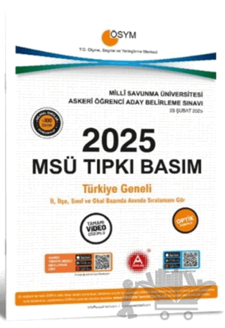 2025 MSÜ Çıkmış Sorular Tıpkı Basım