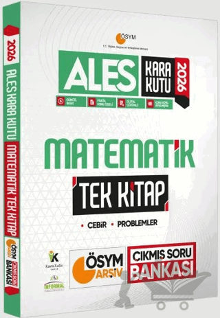 2026 ALES Kara Kutu Matematik TEK KİTAP ÖSYM Arşiv Çıkmış Soru Bankası Konu Özetli Dijital Çözümlü