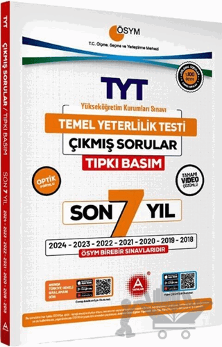 TYT Son 7 Yıl Tıpkı Basım Çıkmış Sorular