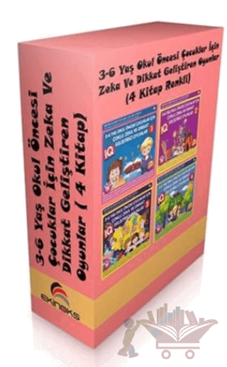 3 - 6 Yaş Okul Öncesi Çocuklar İçin Zeka ve Dikkat Geliştiren Oyunlar ( 4 Kitap Set)