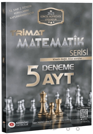 Karaağaç Yayınları 2023 AYT Matematik Trimat Serisi 5 Deneme
