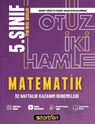 5. Sınıf - Matematik 32 Hamle Kazanım Denemeleri