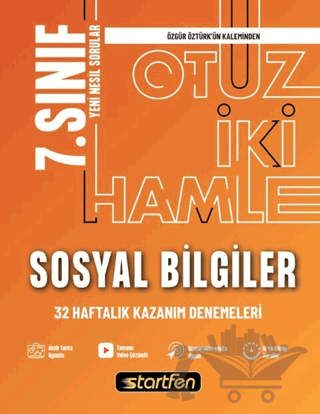 7. Sınıf Sosyal Bilgiler 32 Haftalık Kazanım Denemeleri