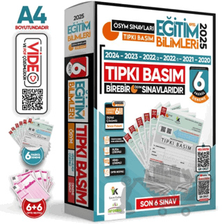 2025 EĞİTİM BİLİMLERİ ÖSYM Tıpkı Basım Türkiye Geneli Dijital Çözümlü 6LI PAKET DENEME