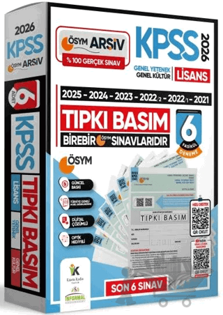 2026 KPSS Lisans ÖSYM Çıkmış Soru Tıpkı Basım 6lı Deneme Paketi Video Çözümlü Türkiye Geneli