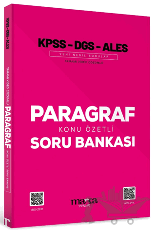 2025 KPSS DGS ALES PARAGRAF Konu Özetli Yeni Nesil Soru Bankası Tamamı Video Çözümlü