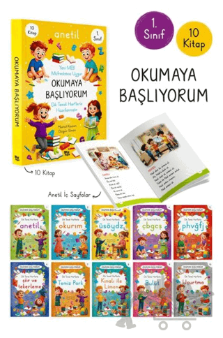 1. Sınıf Okumaya Başlıyorum ANETİL 10 Kitap