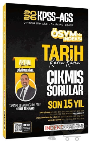 2026 KPSS MEB-AGS Tarih ÖSYM nin İndeksi Çıkmış Sorular Son 15 Yıl Konu Konu Çözümlü