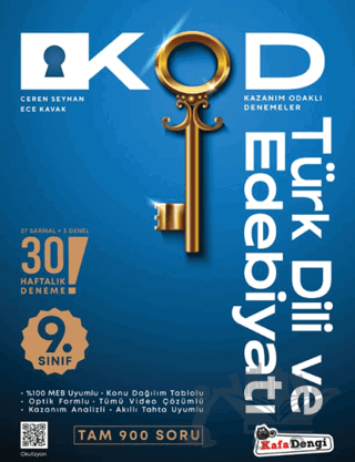 9. Sınıf Türk Dili ve Edebiyatı KOD 30 Deneme