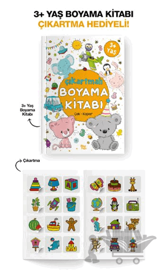 Çıkartmalı Boyama Kitabı / 3 Yaş +