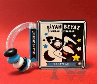 Siyah Beyaz Çıngıraklı Kitaplar Taşıtlar