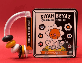 Siyah Beyaz Çıngıraklı Kitaplar Hayvanlar