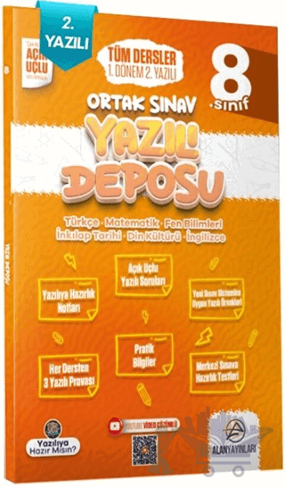 8. Sınıf Tüm Dersler Ortak Sınav 1. Dönem 2. Yazılı