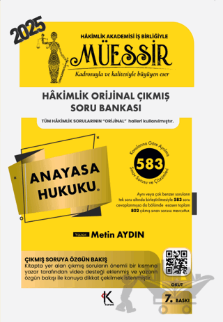 Müessir Anayasa Hukuku Soru Bankası