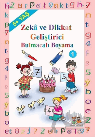Okul Öncesi Çocuklar İçin Zeka Geliştirici Bulmacalı Boyama 1 (5+ Yaş)