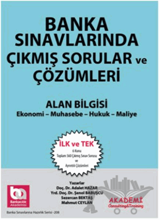 Banka Sınavlarında Çıkmış Sorular ve Çözümleri Alan Bilgisi