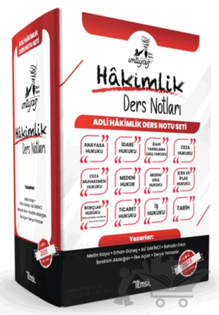 İmtiyaz Adli Hakimlik Ders Notları Seti