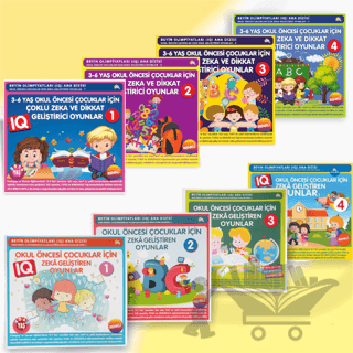 4-7 Yaş Okul Öncesi Çocuklar İçin Zeka Geliştiren Oyunlar (8 Kitap Takım)