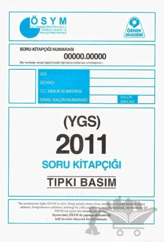 2011 YGS ÖSYM Tıpkı Basım Soru Kitapçığı